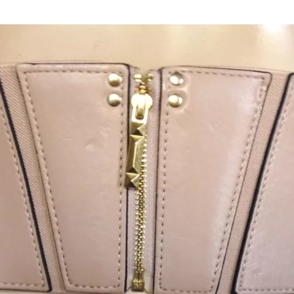 BCBG  WAIST BELT WIDE STUDDED ZIP CORSET NUDE - Picture 3 of 3